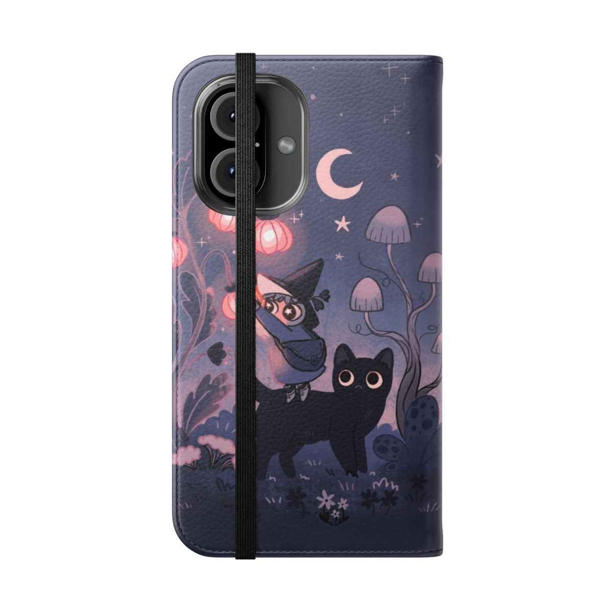 Enchanted fantasy phone case with witchcraft and magical elements - Folded Front