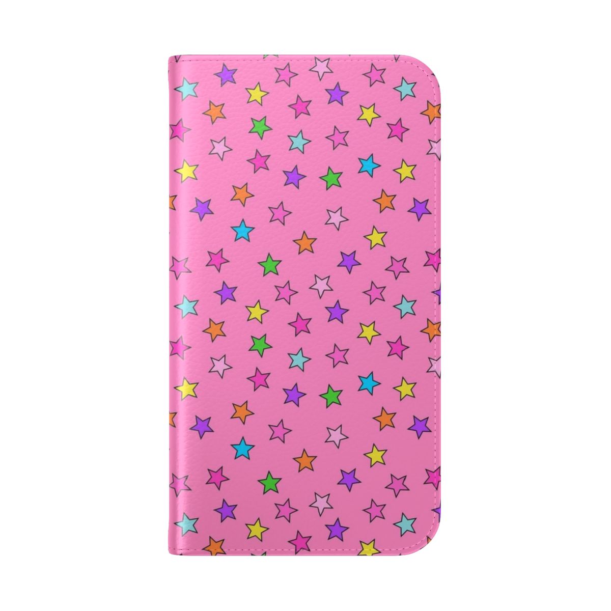 Vibrant stars phone case with a colorful, girly design - Folded Back