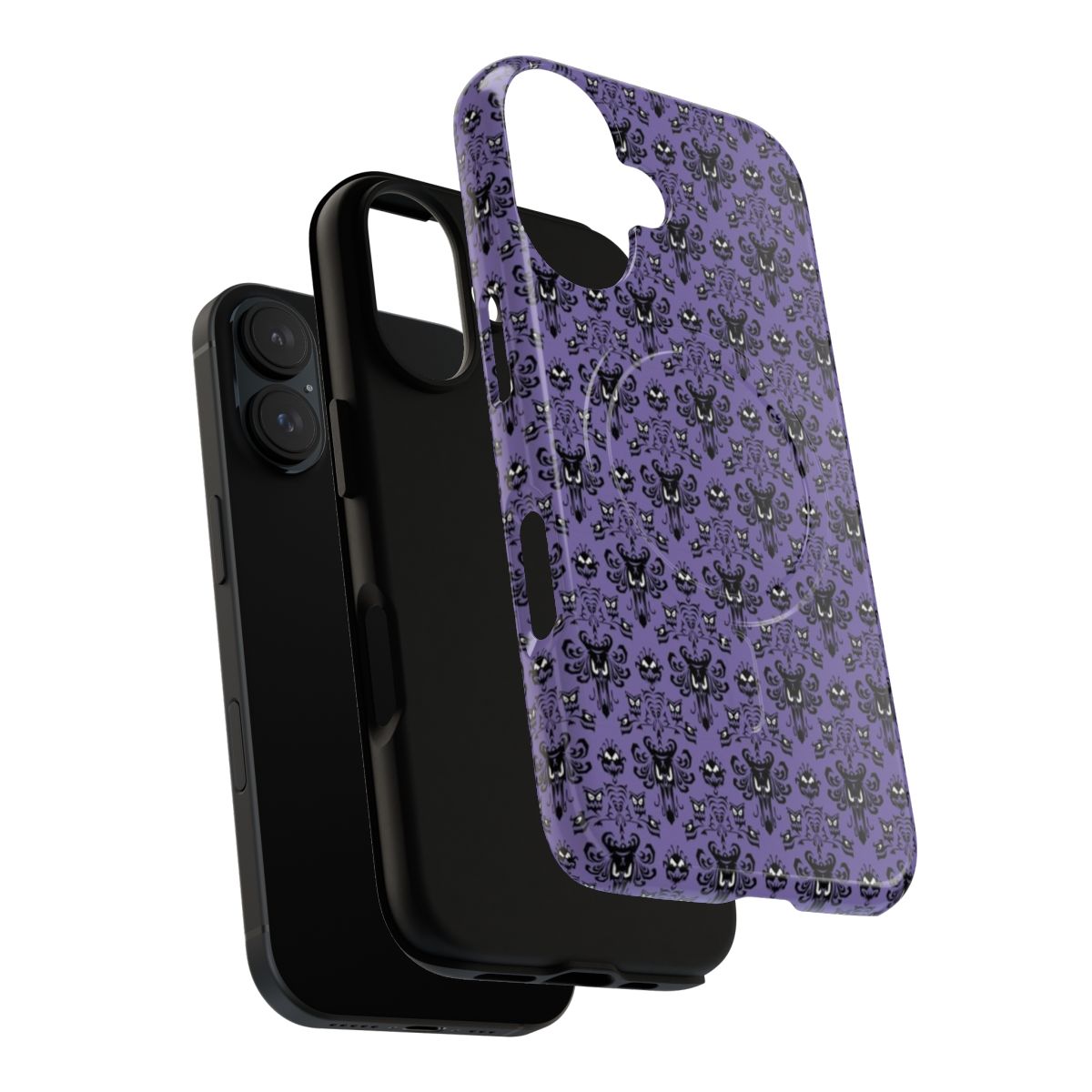 Haunted Mansion wallpaper-inspired phone case with a gothic, spooky pattern - Layers