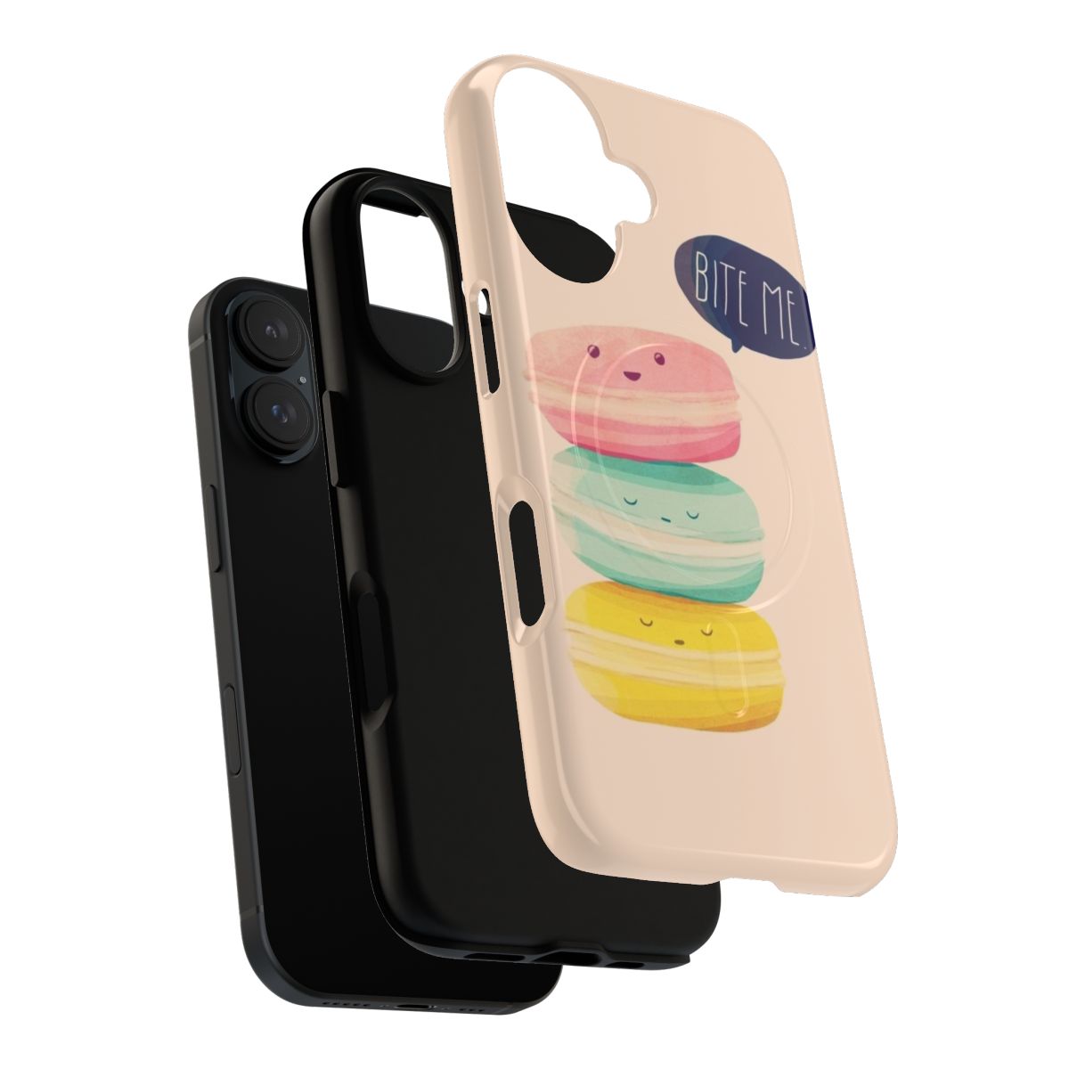 Colorful bite me magnetic tough phone cases in various food-inspired designs - Layers