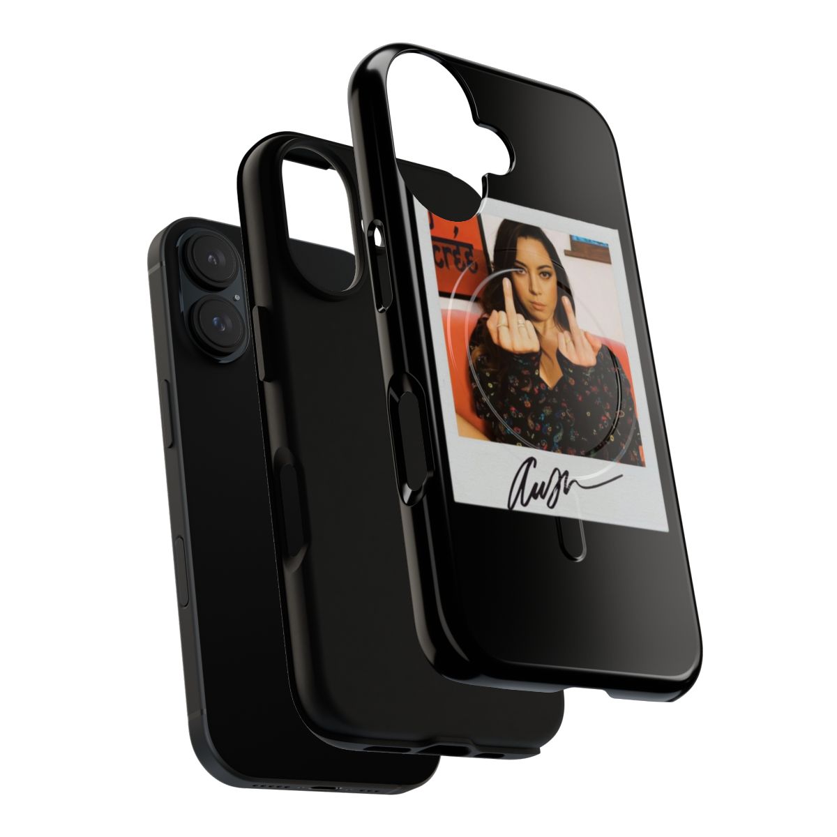 Signature Magnetic Tough Cases featuring Aubrey Plaza and Kathryn Hahn characters from Parks and Recreation - Layers