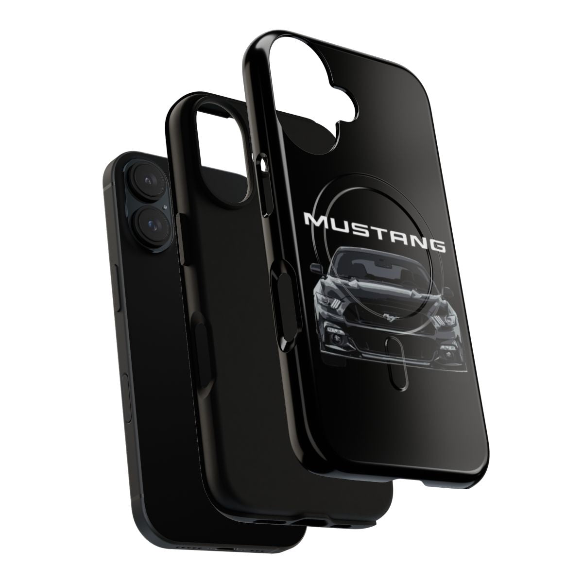 Tuba silhouette graphic on a durable, magnetic phone case - Layers