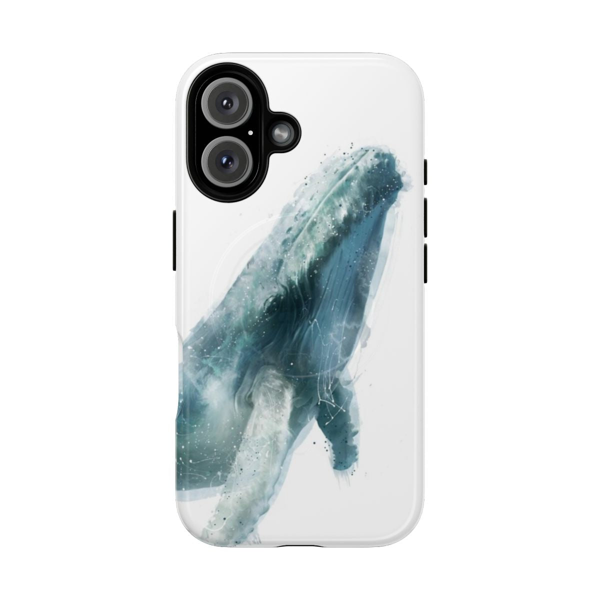 Image of a humpback whale phone case featuring a detailed illustration of the majestic marine mammal