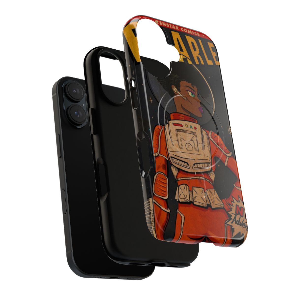 Fearless sci-fi-inspired phone case with astronaut, space, and adventure graphics - Layers