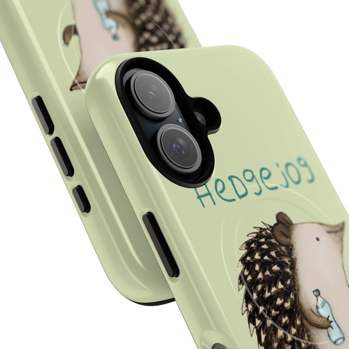 Hedgehog-inspired tough and magnetic phone case for active lifestyles - Detail