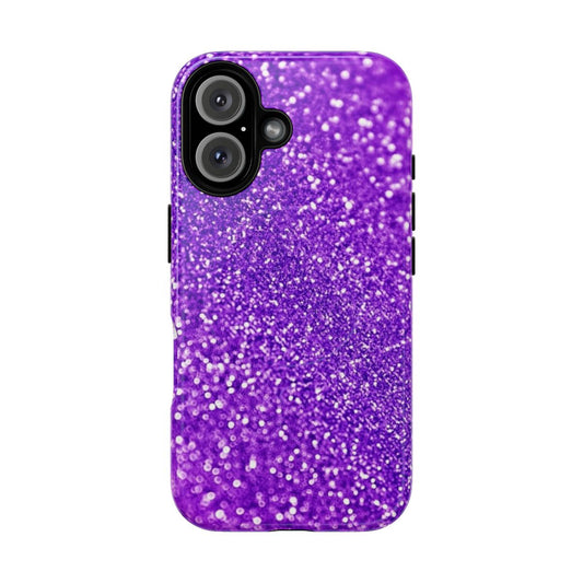 Bling purple magnetic tough phone cases and skins