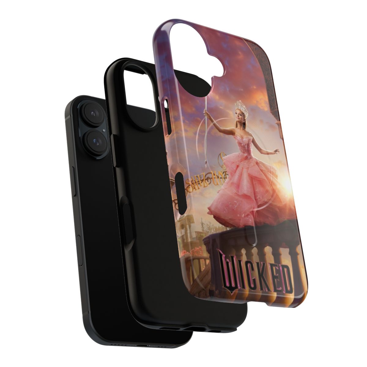 Wicked inspired magnetic tough phone case featuring Glinda the Good Witch and Elphaba from the Wizard of Oz musical - Layers