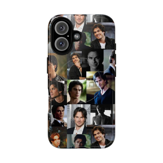 Magnetic tough phone cases with an Ian Somerhalder inspired lightning bolt design