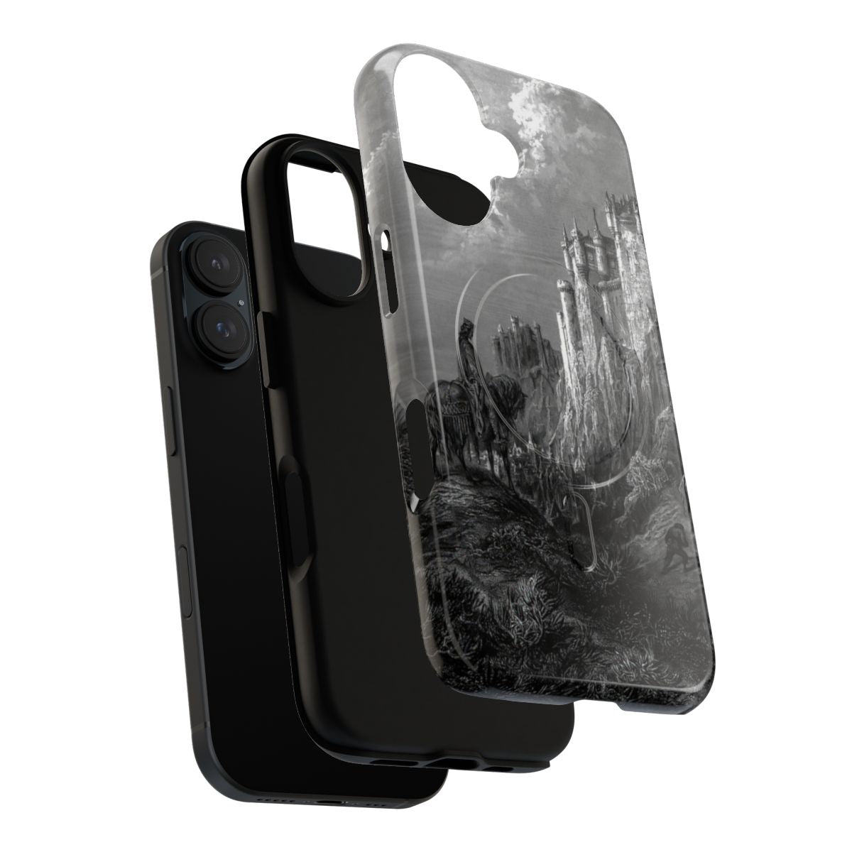 Gustave Dore inspired fantasy phone case with castle, kingdom, and medieval artwork - Layers