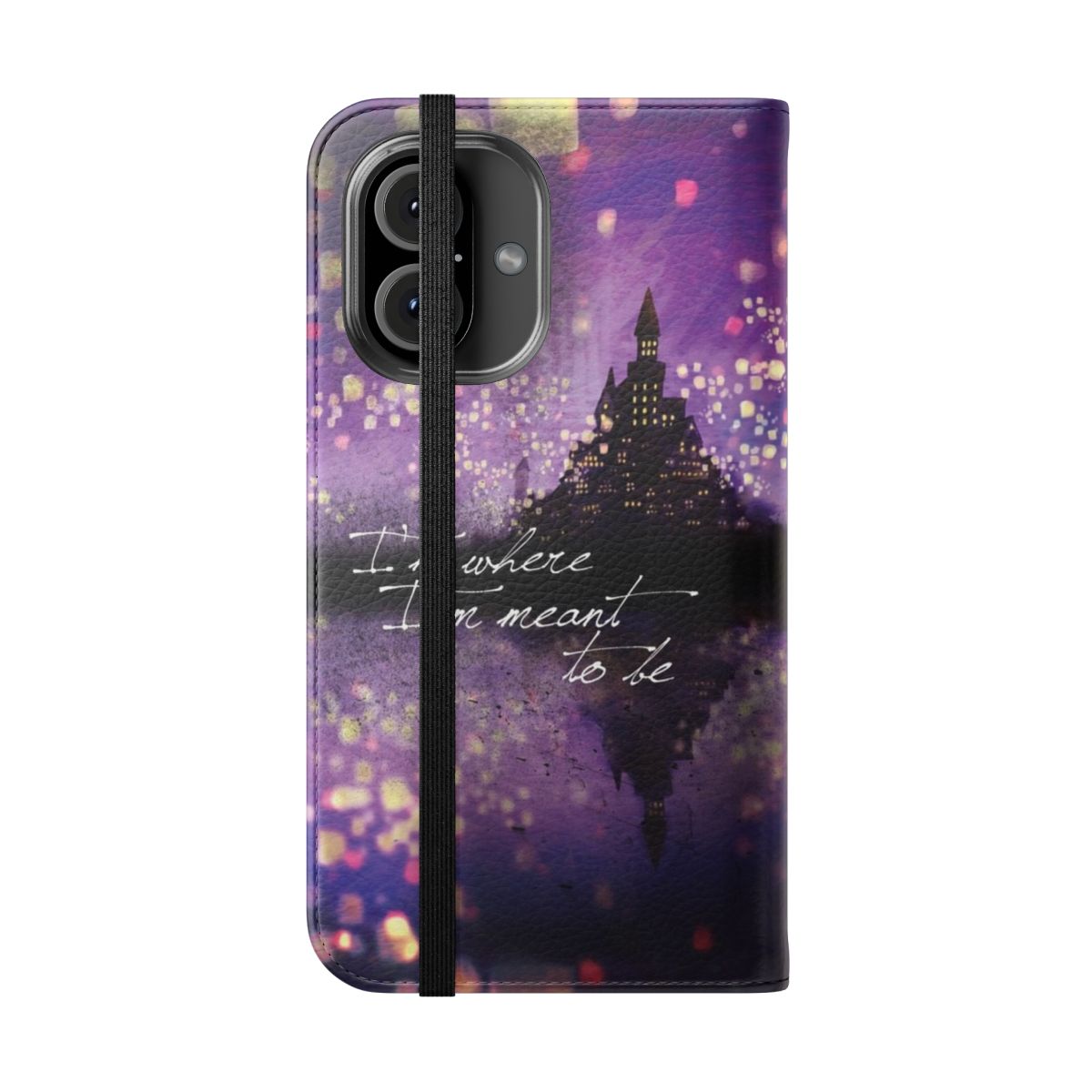 Tangled Disney Lyrics Phone Case with Flip Cover - Folded Front