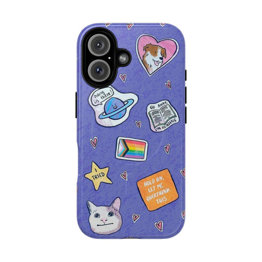 Magnetic tough phone case with Heartstopper characters design