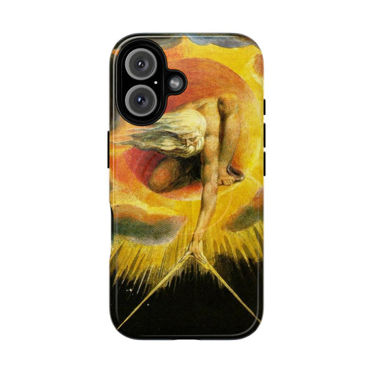 High-definition phone case featuring the "Ancient of Days" painting by William Blake