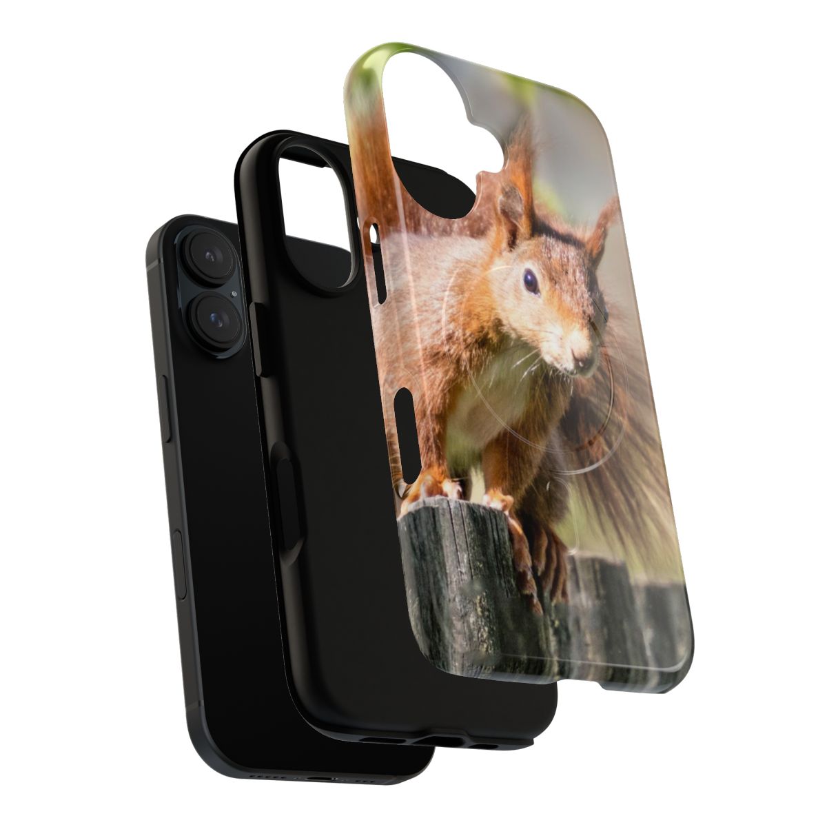 Squirrel-themed magnetic and tough phone case - Layers