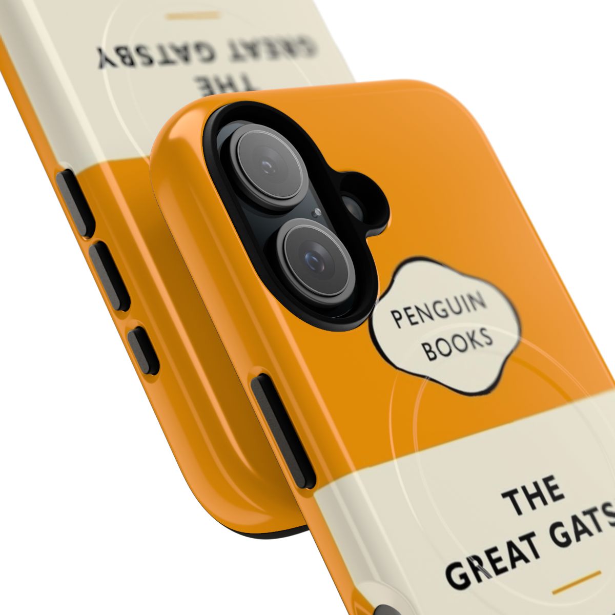 Vintage book cover-themed magnetic tough phone case featuring The Great Gatsby - Detail