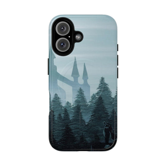 Misty Castle-themed magnetic tough acrylic phone case