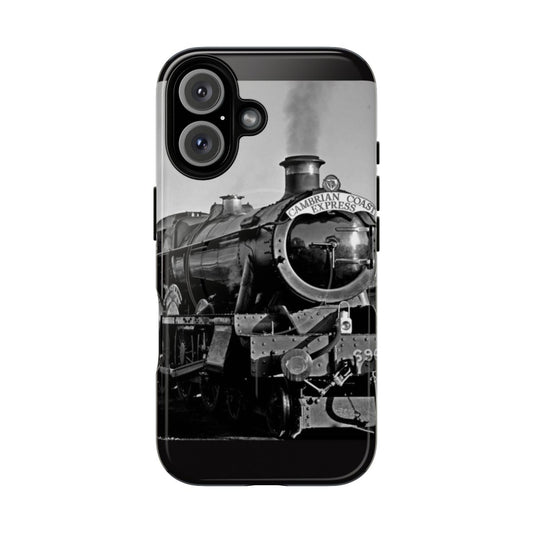 Vintage GWR steam locomotive 6960 Raveningham Hall at Bridgnorth engine shed, featured on a magnetic tough phone case.