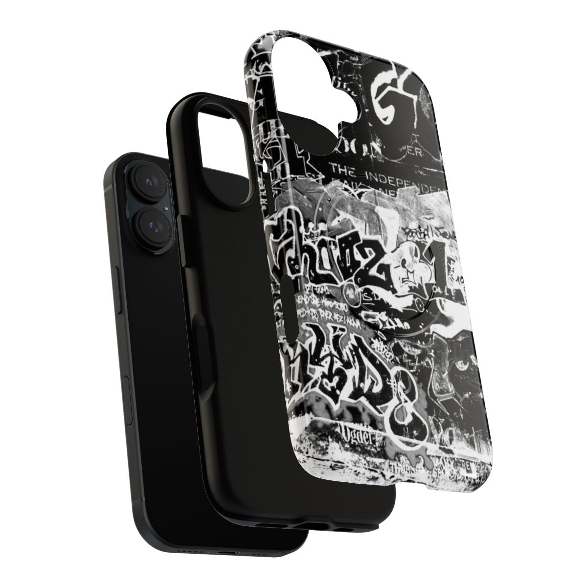 Vibrant graffiti-style artwork on a protective magnetic tough phone case - Layers