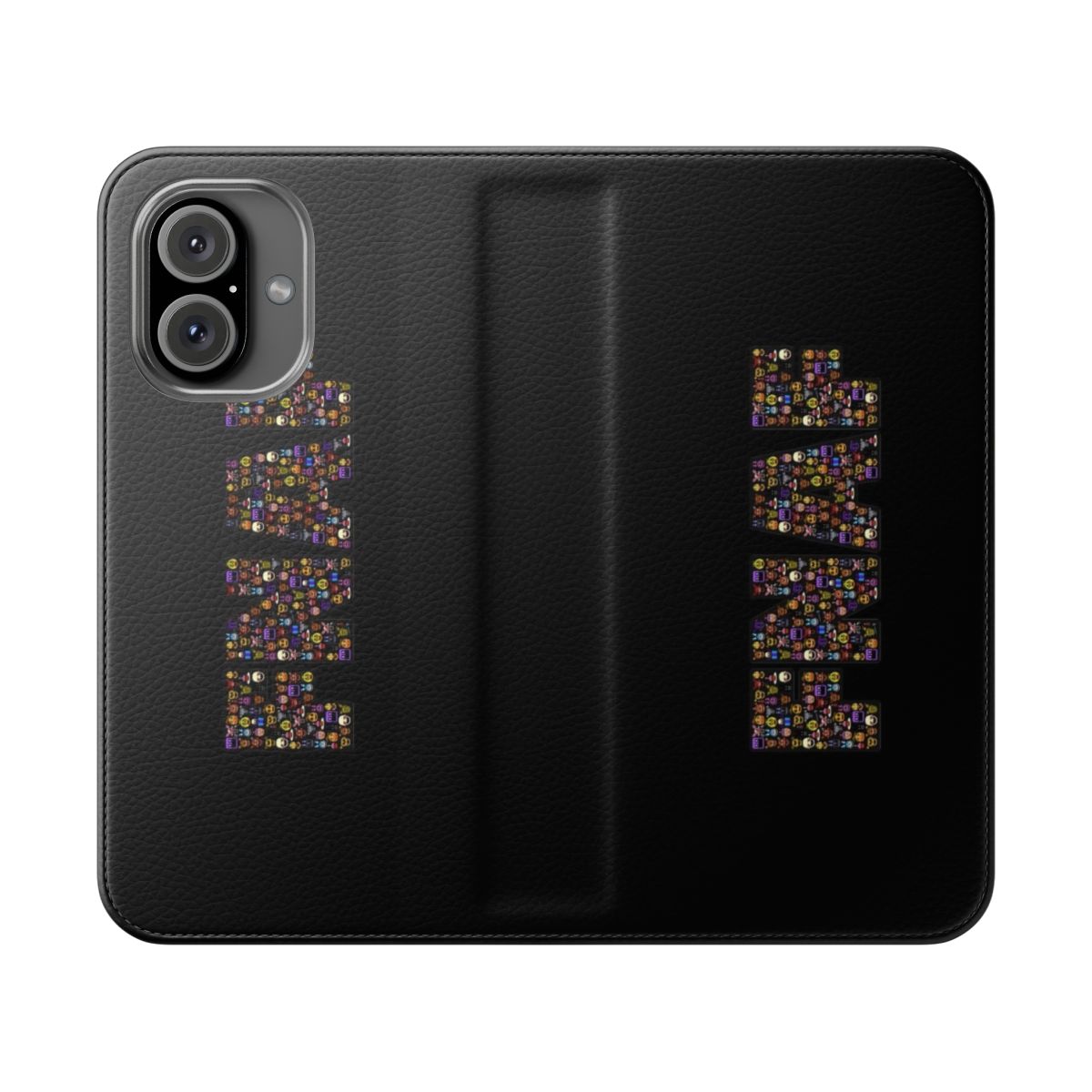 Retro pixel art phone case design inspired by the Five Nights at Freddy's horror game franchise