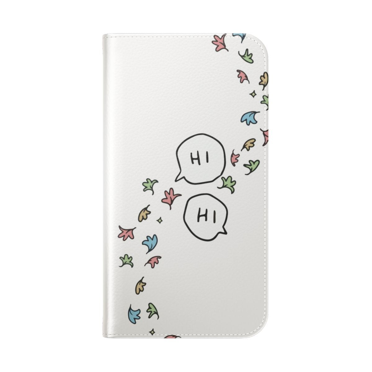 Heartstopper-inspired flip cover phone case featuring characters from the Netflix series - Folded Back