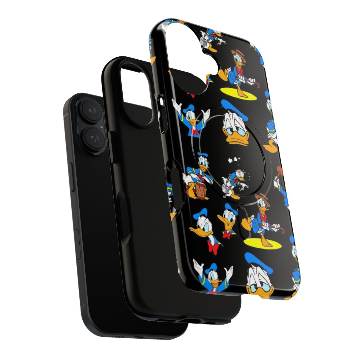 Vintage-style phone case with a collage of Disney's Donald Duck character - Layers