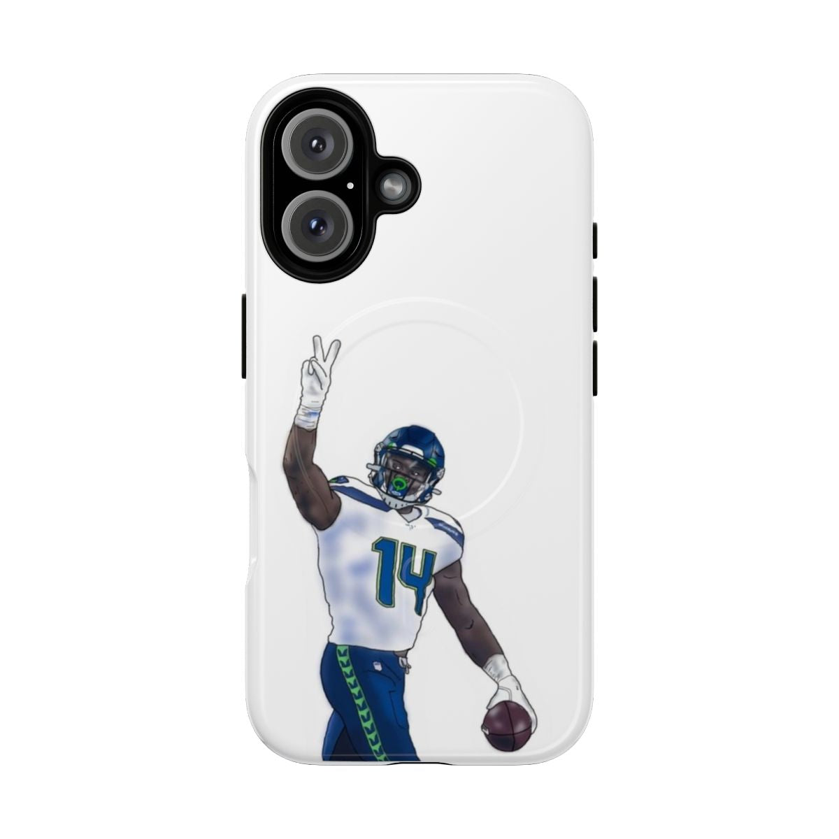 Seattle Seahawks-inspired magnetic phone case featuring DK Metcalf