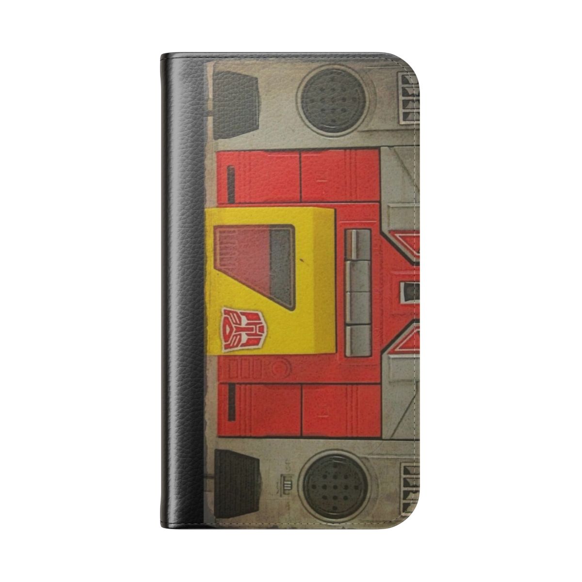 Blaster-Inspired Flip Cover Phone Case for Transformers Fans - Folded Back