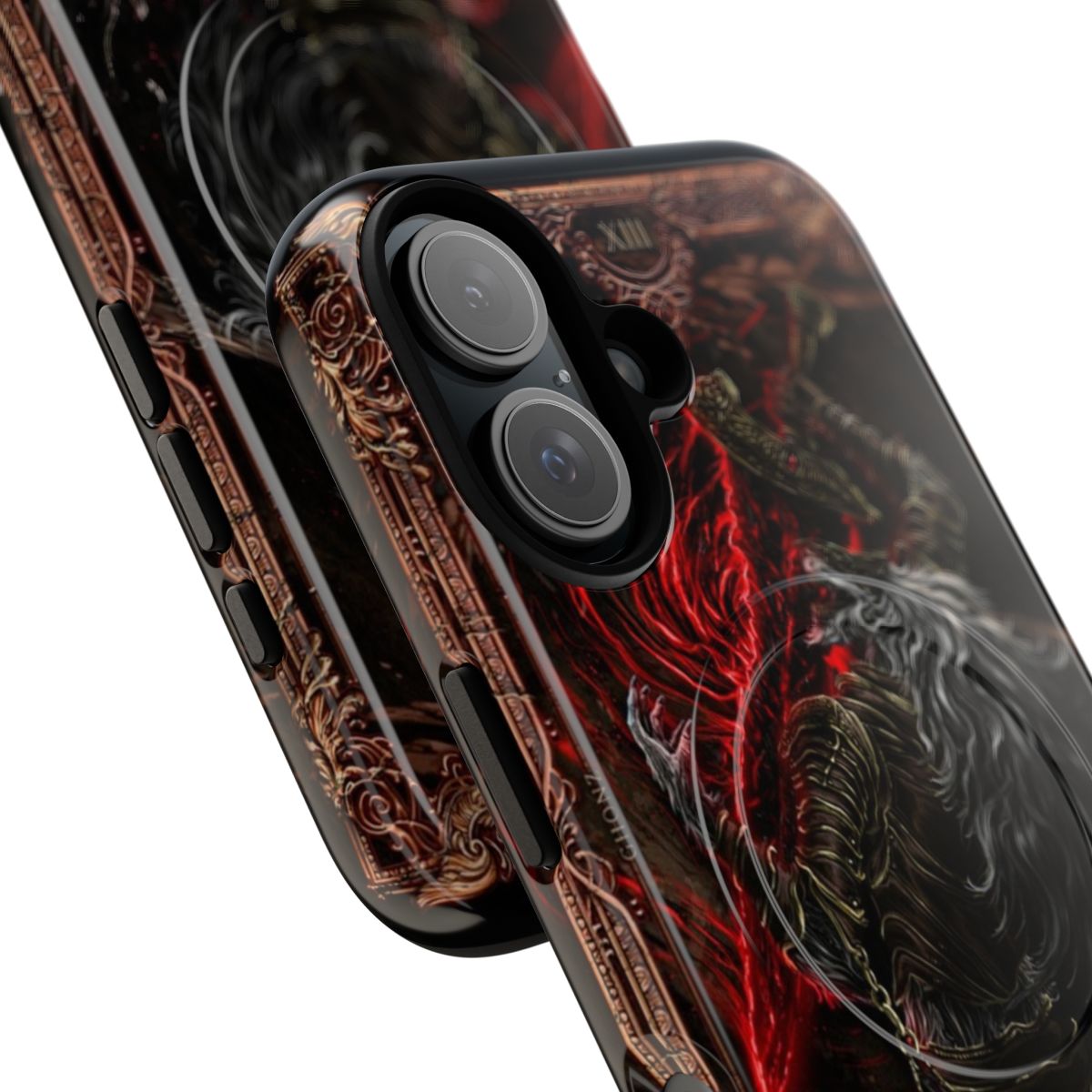 Elden Ring and Dark Souls inspired phone case with a magnetic design and tough protection - Detail