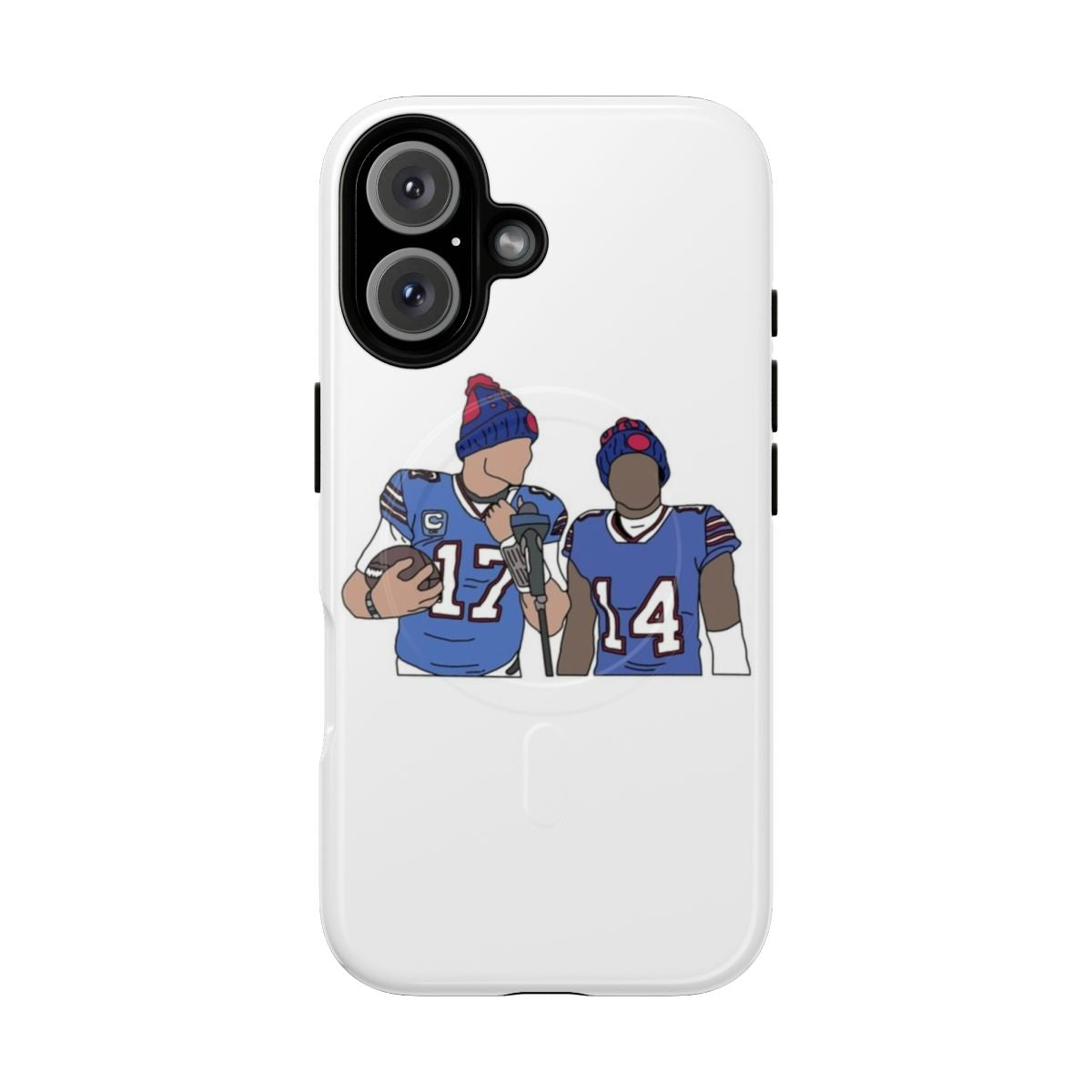 Buffalo Bills inspired magnetic tough phone case featuring Josh Allen and Stefon Diggs