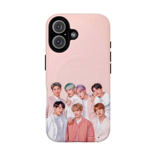 BTS-inspired phone case featuring the members