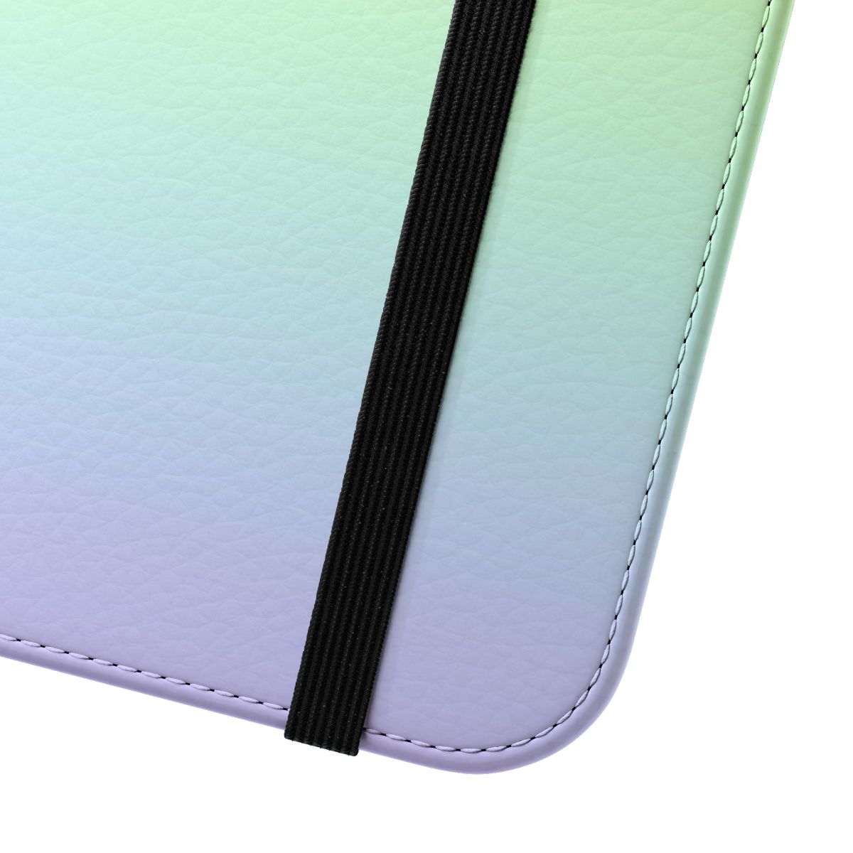 Pastel ombre phone case with a vibrant rainbow design - Close Up