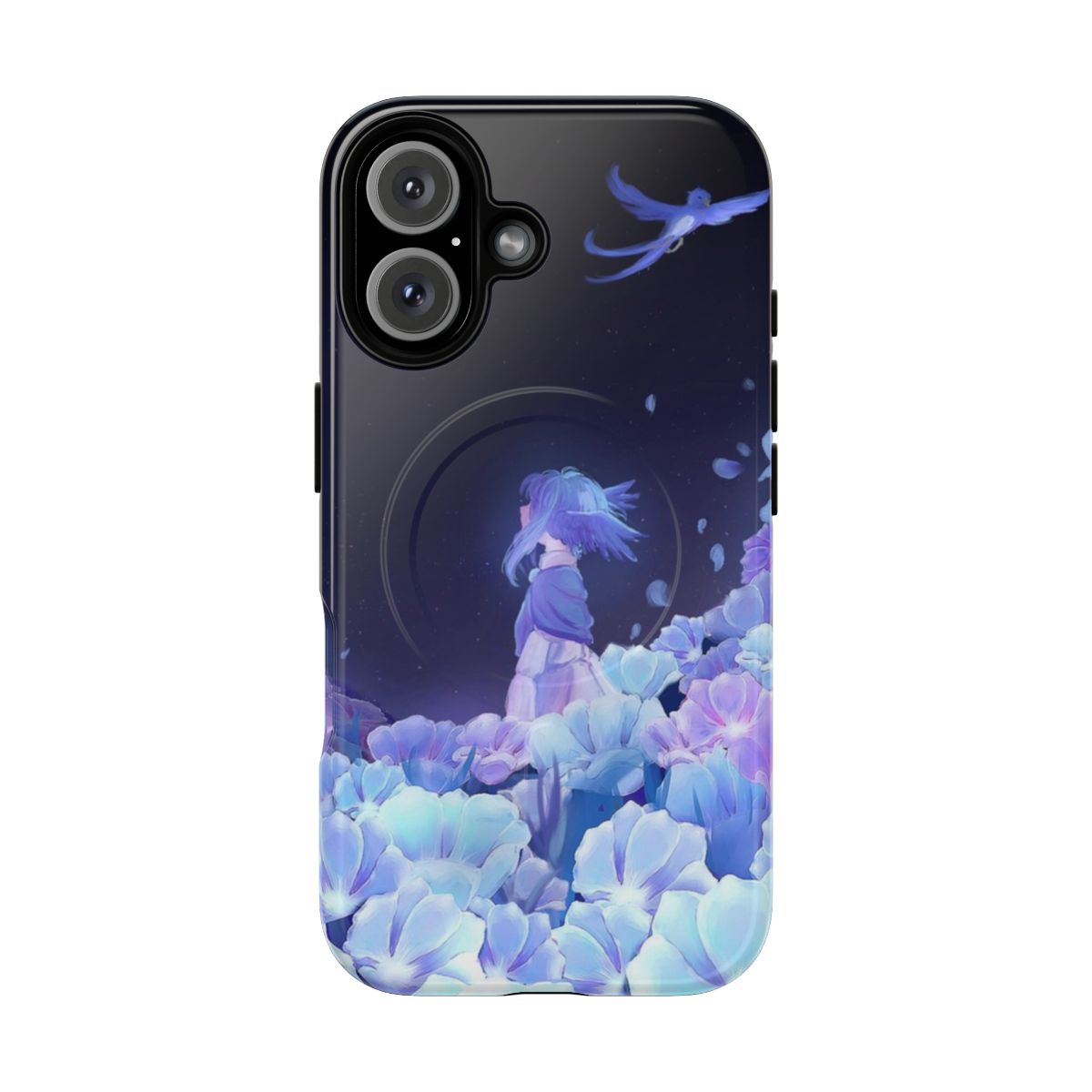 Stylish phone case featuring a floral design inspired by the game FFXIV