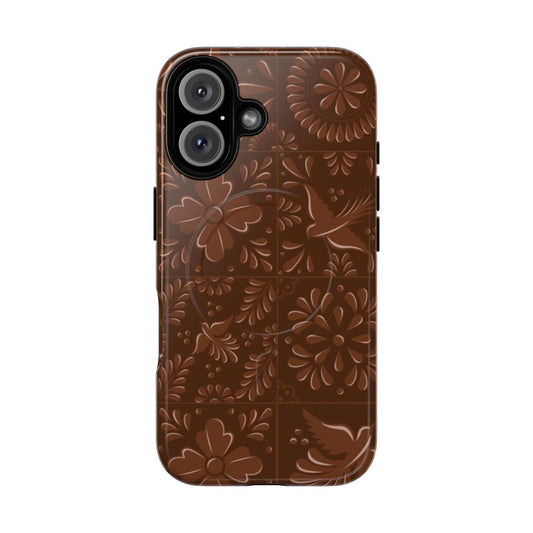 Vibrant Mexican Talavera tile pattern phone case design