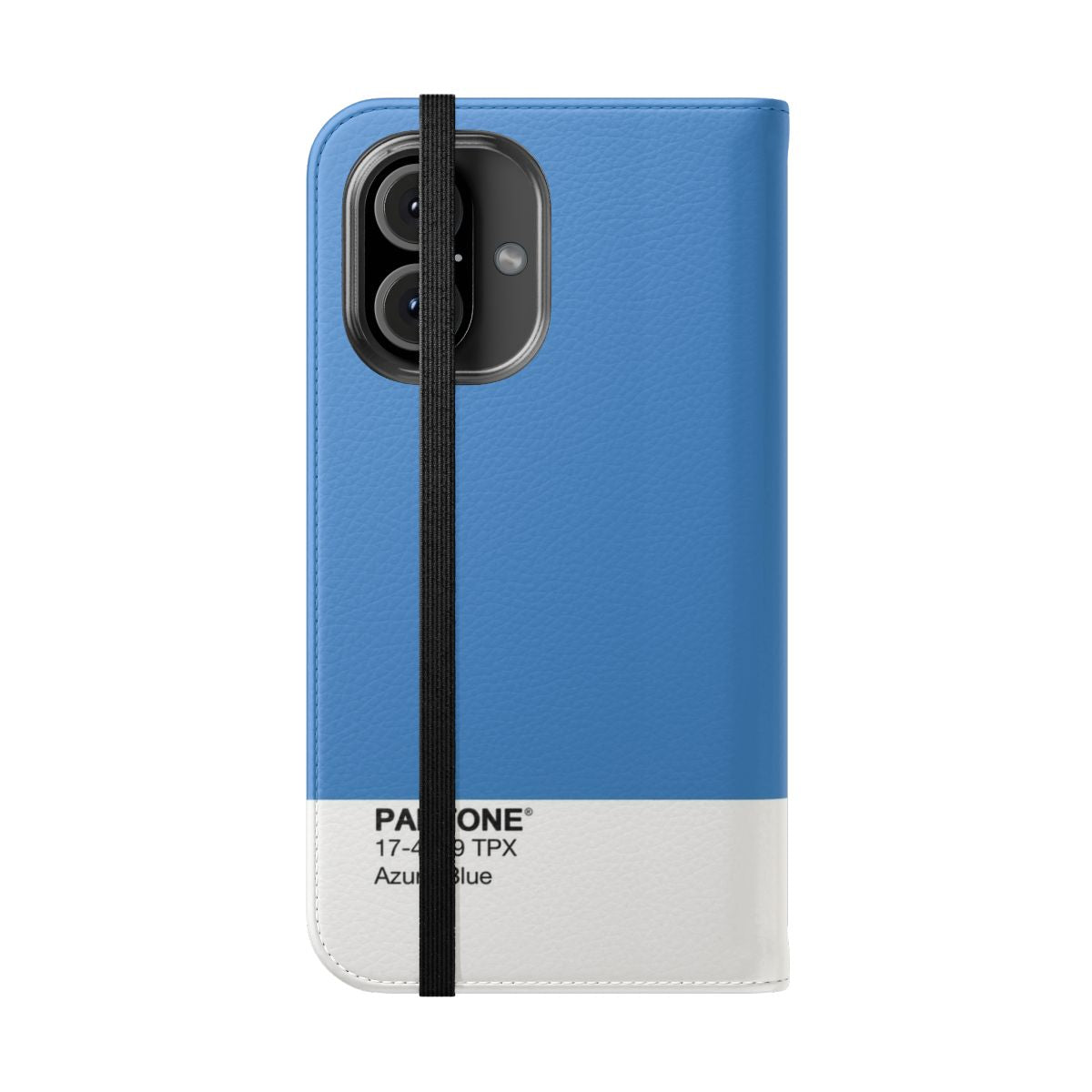 Azure blue phone case with Pantone inspired design - Folded Front