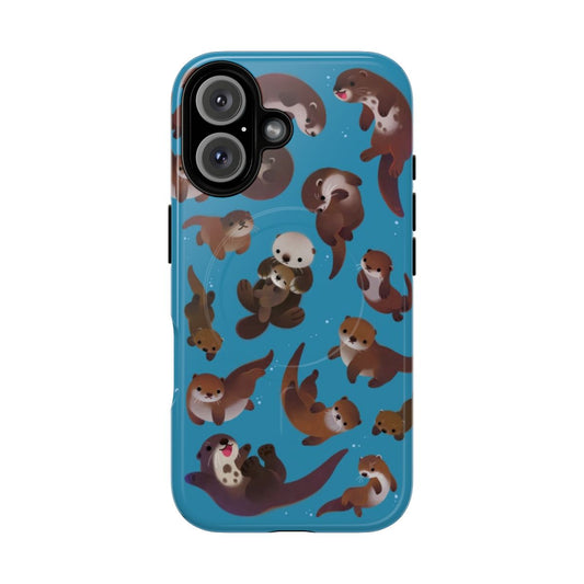 Durable and waterproof phone case featuring a cute otter design