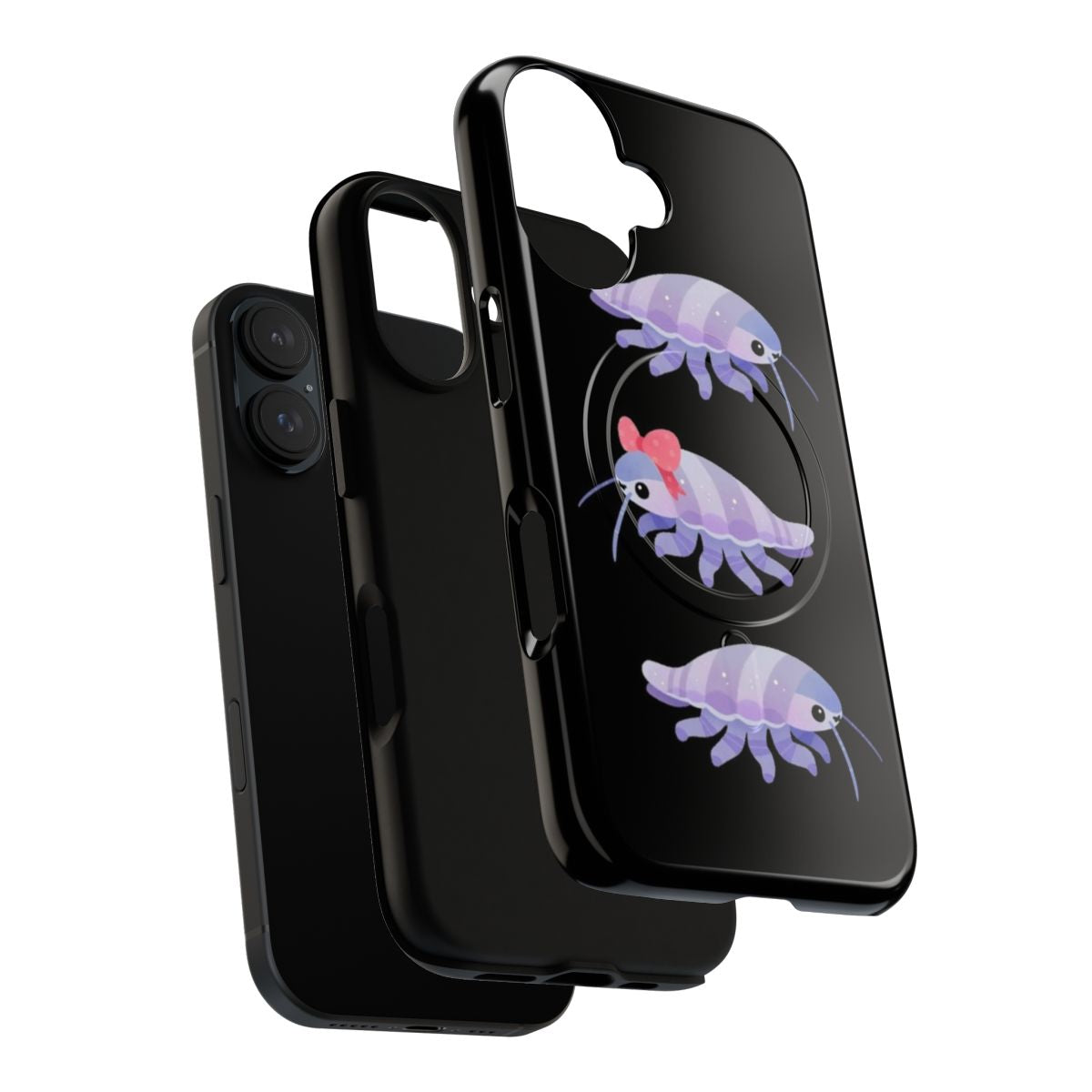 Ribbon-inspired giant isopod phone case with a magnetic, tough design - Layers