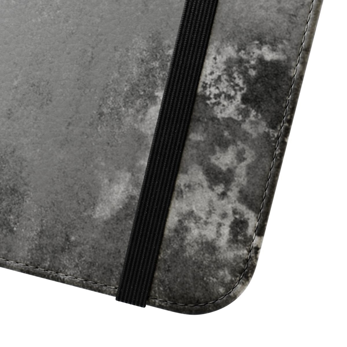 Abstract, grunge, vintage-style phone case with a textured, worn pattern - Close Up