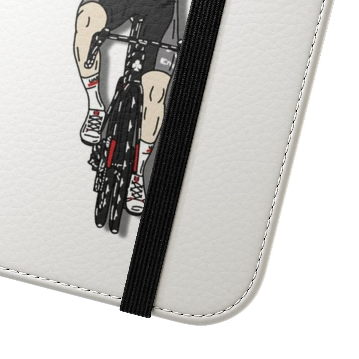 Colorful cycling jersey-inspired phone case with polka dot design - Close Up