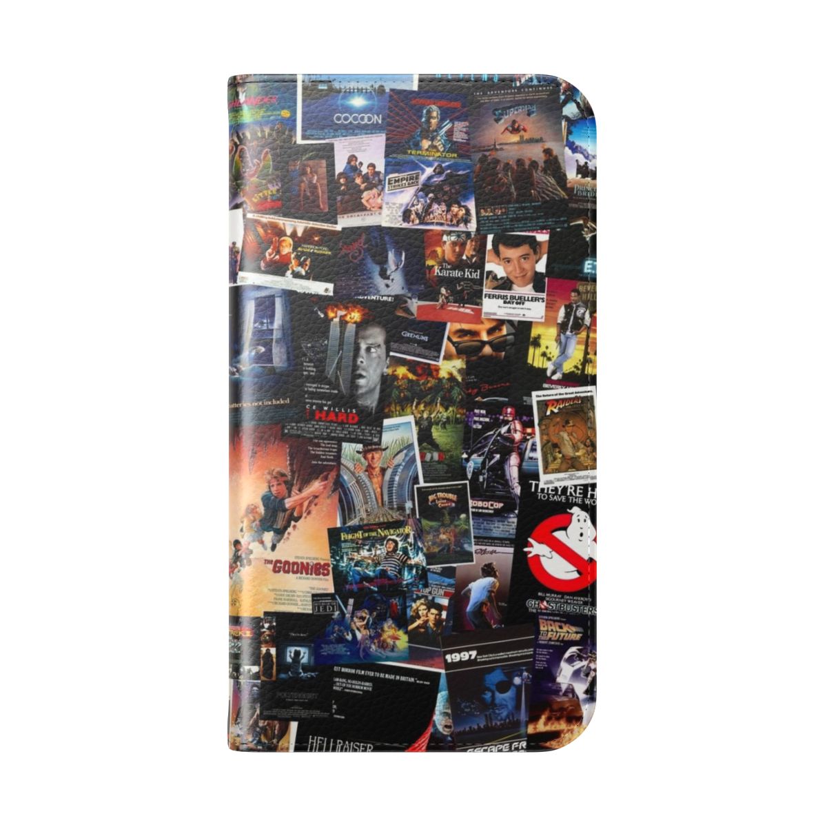 Vintage 1980s movie posters printed on a protective phone case - Folded Back