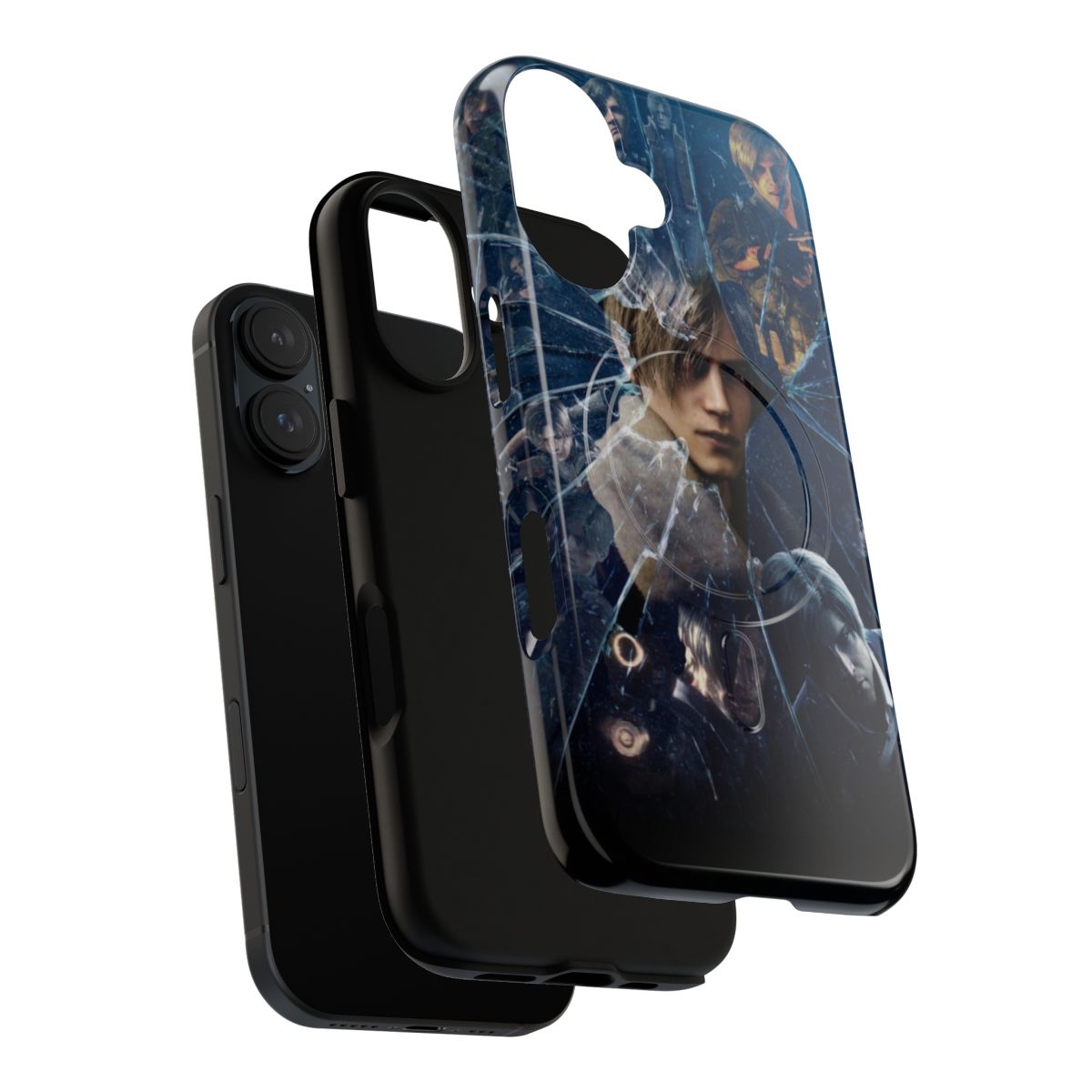 Magnetic Protective Phone Case for Leon Kennedy Fans from Resident Evil - Layers