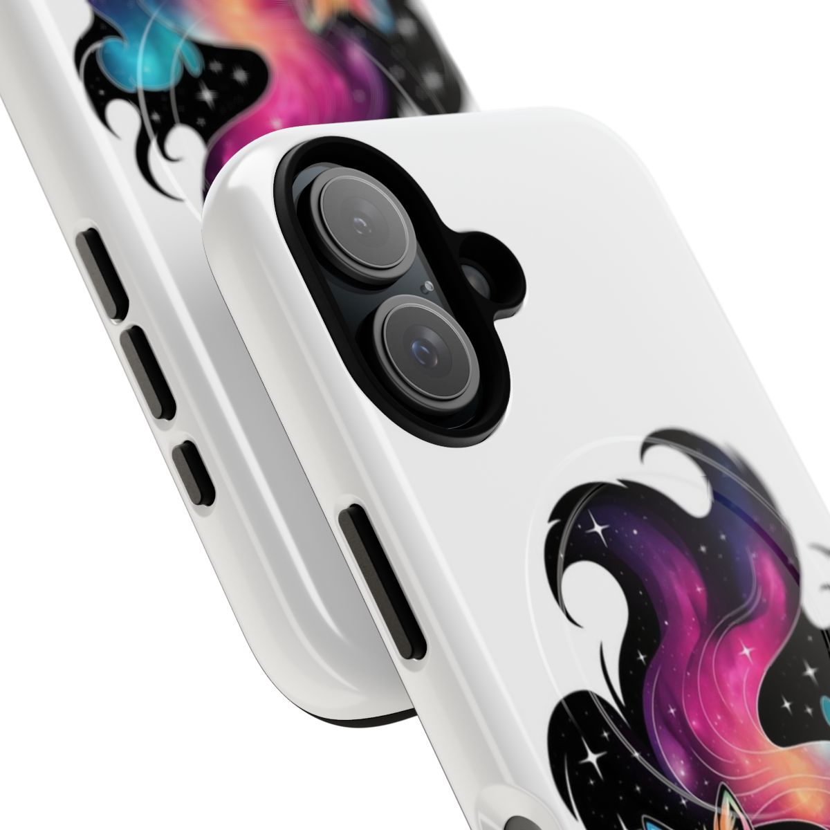 Nebula Fox Magnetic Tough Phone Case with cosmic, galaxy, and space design - Detail