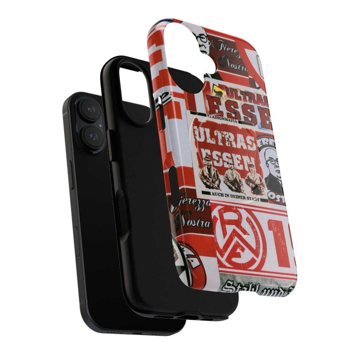 Magnetic phone case featuring the unique design of RW Essen ultras supporters - Layers