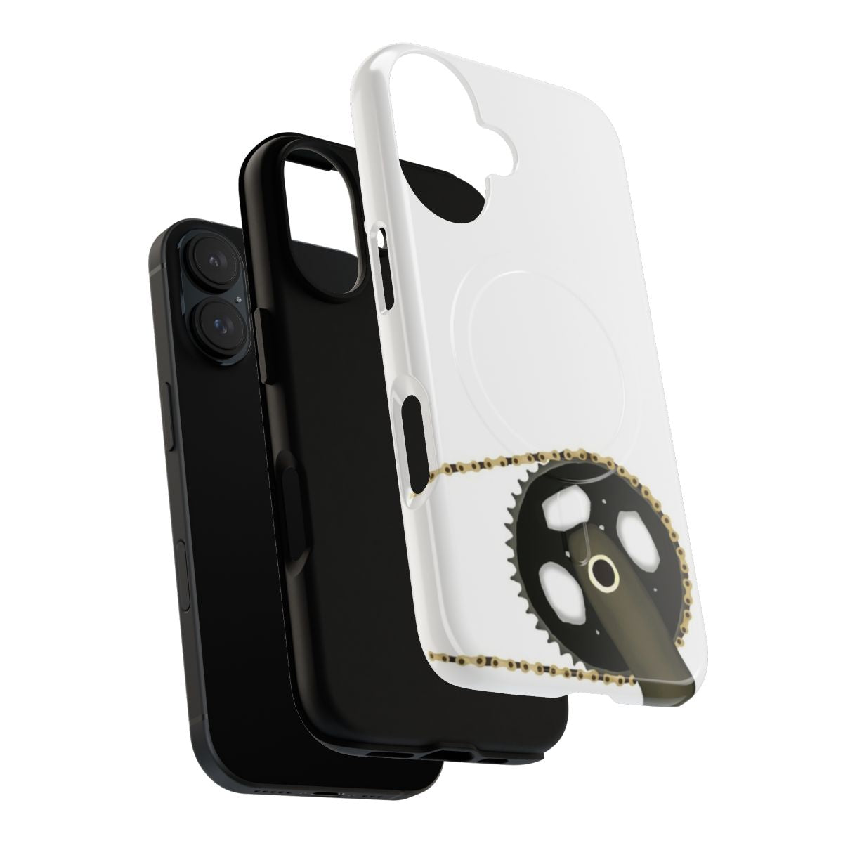 Bike chain-inspired magnetic and tough phone case - Layers