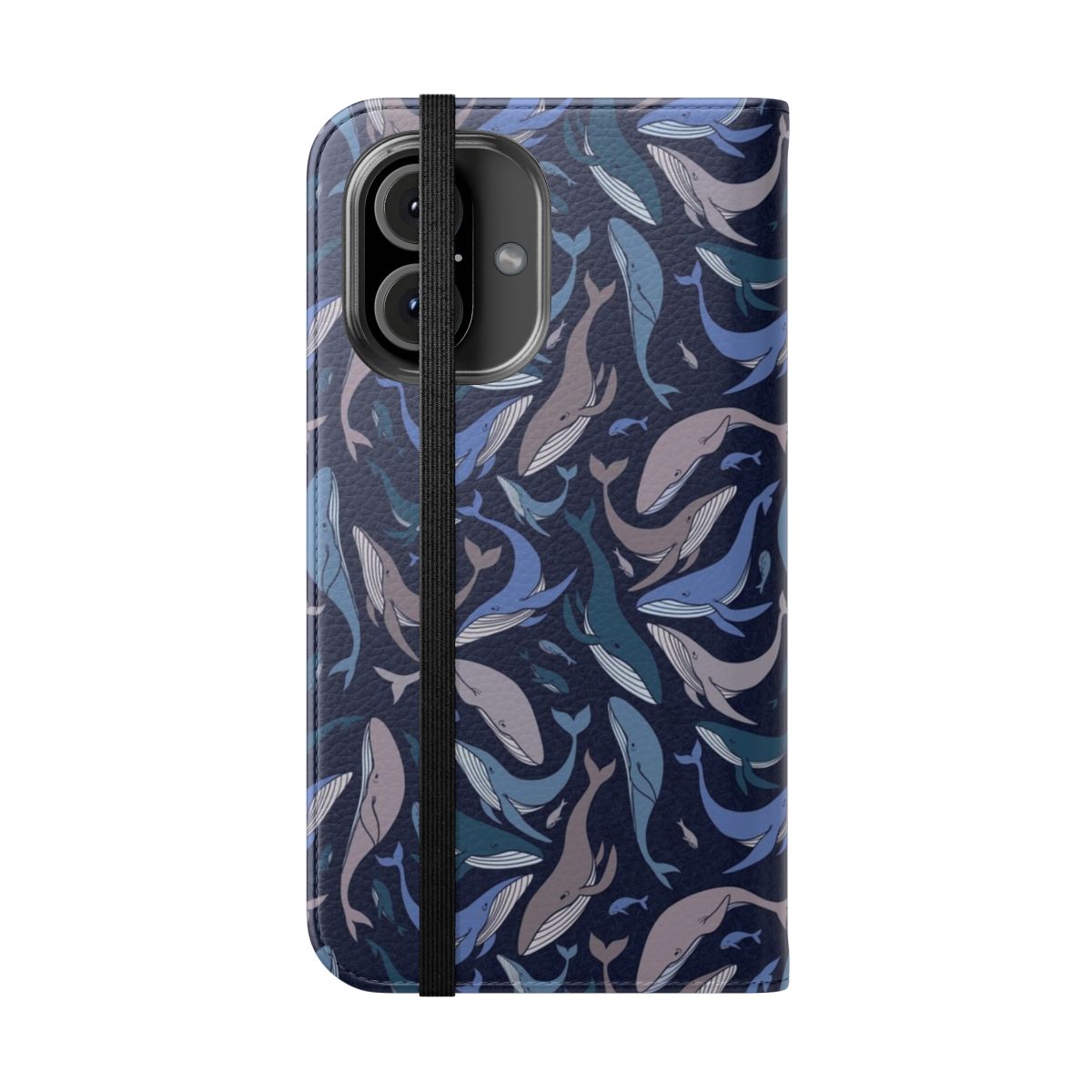 Colorful abstract whale pattern phone case - Folded Front