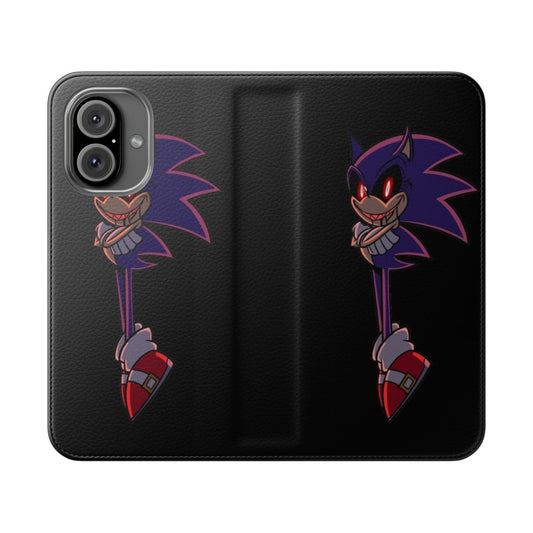 Sonic.EXE horror-themed flip cover phone case