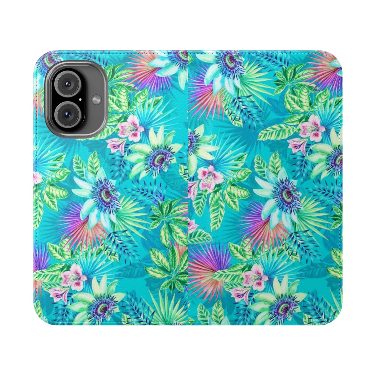 Vibrant tropical passion fruit floral pattern phone case cover