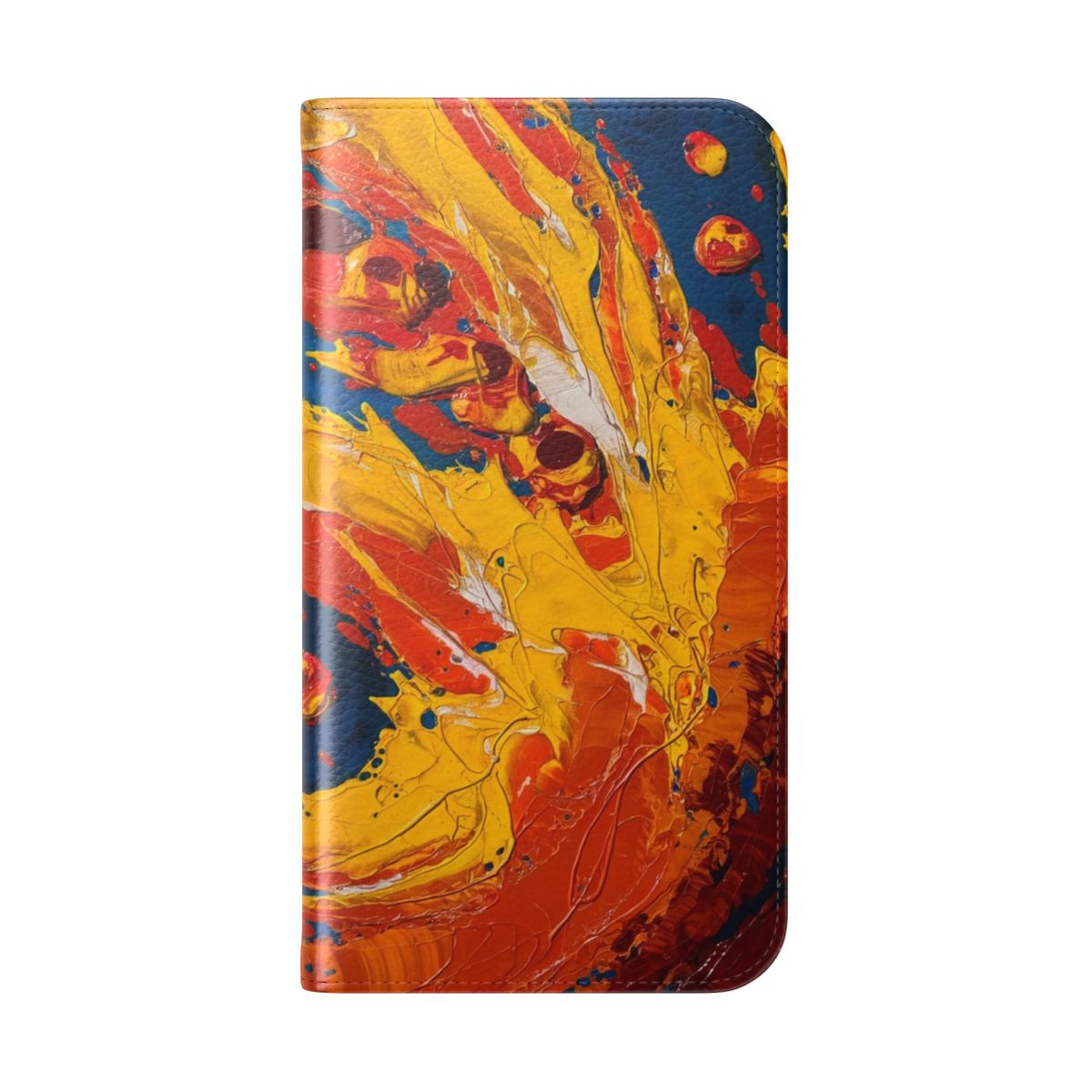 Fiery burst abstract art design phone case cover - Folded Back