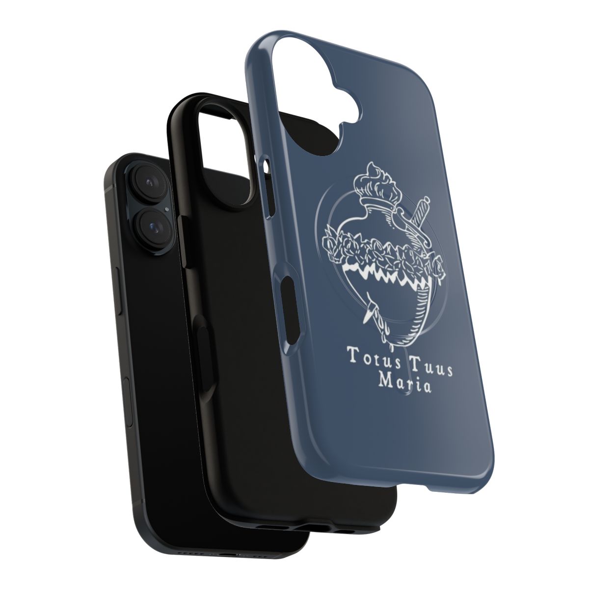 Magnetic tough phone case featuring the Totus Tuus Maria design - Layers