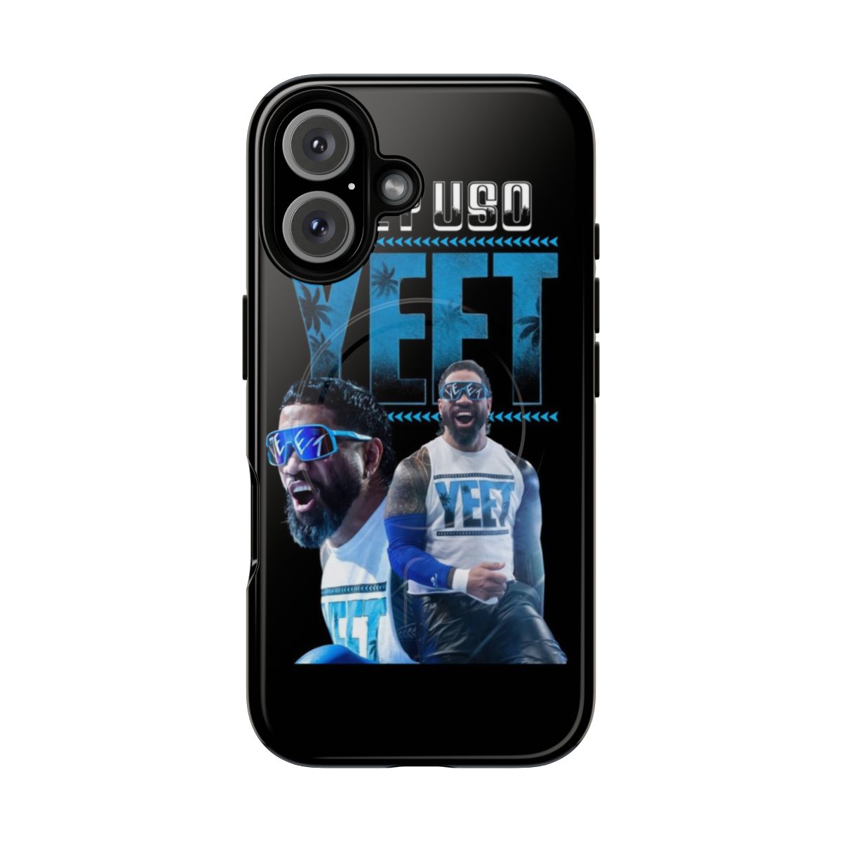 Vintage-style phone case featuring Jey Uso, a WWE wrestler from The Usos team