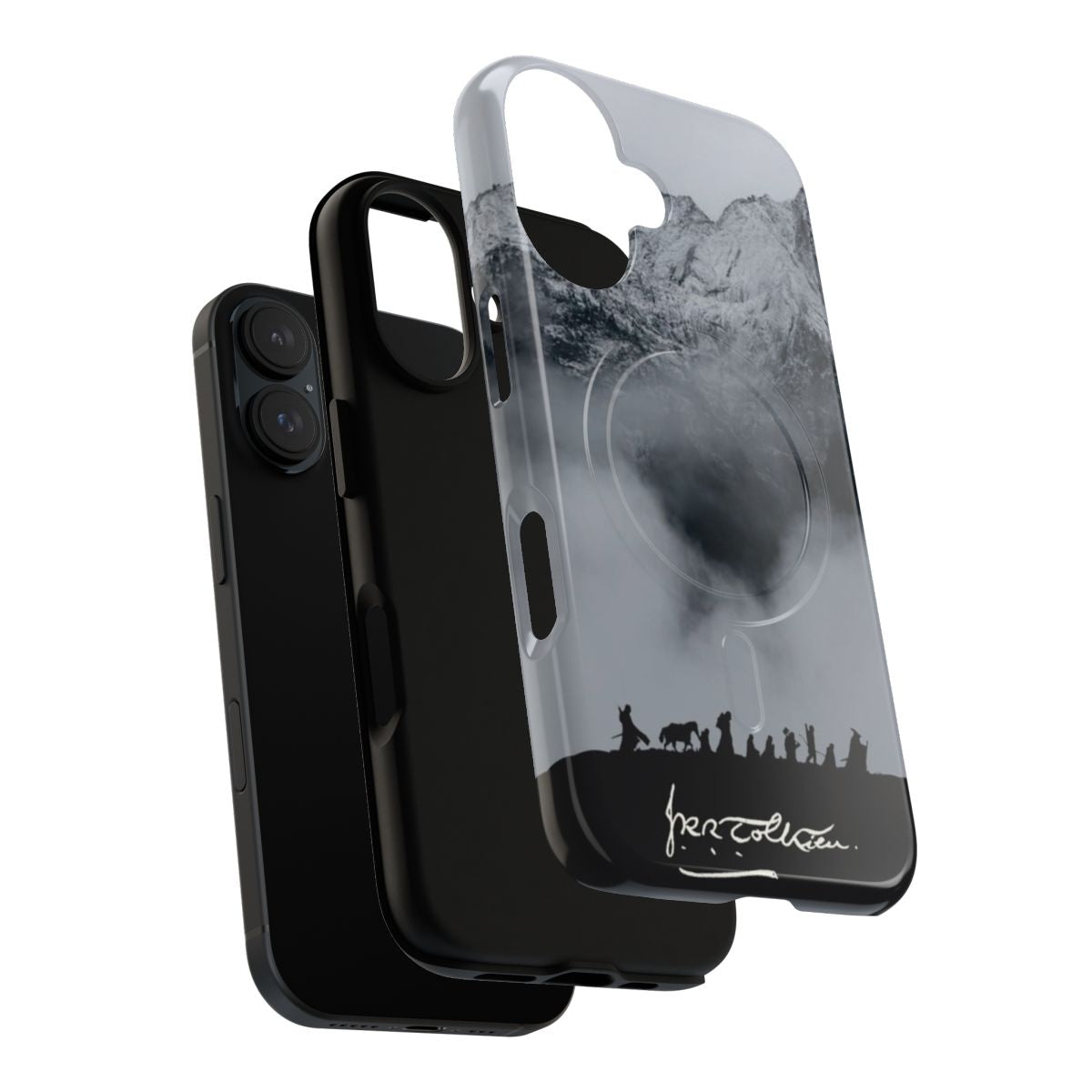 Cloudy mountain phone case design inspired by the Lord of the Rings fantasy series - Layers