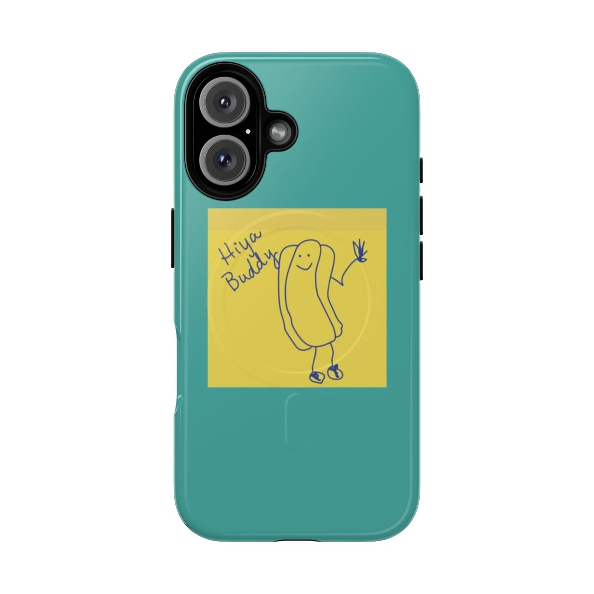 "Hiya Buddy" Sticky Note Themed Magnetic Tough Phone Case for Office Fans